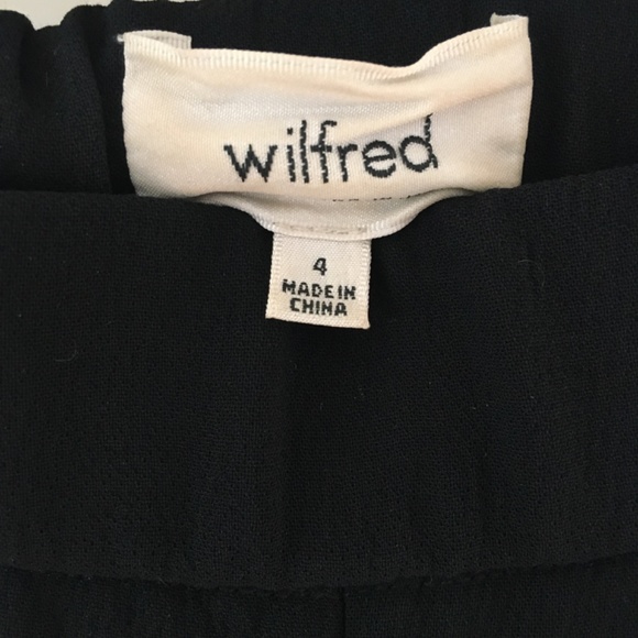 Aritzia Wilfred darontal cropped Japanese crepe pant black - Picture 4 of 8